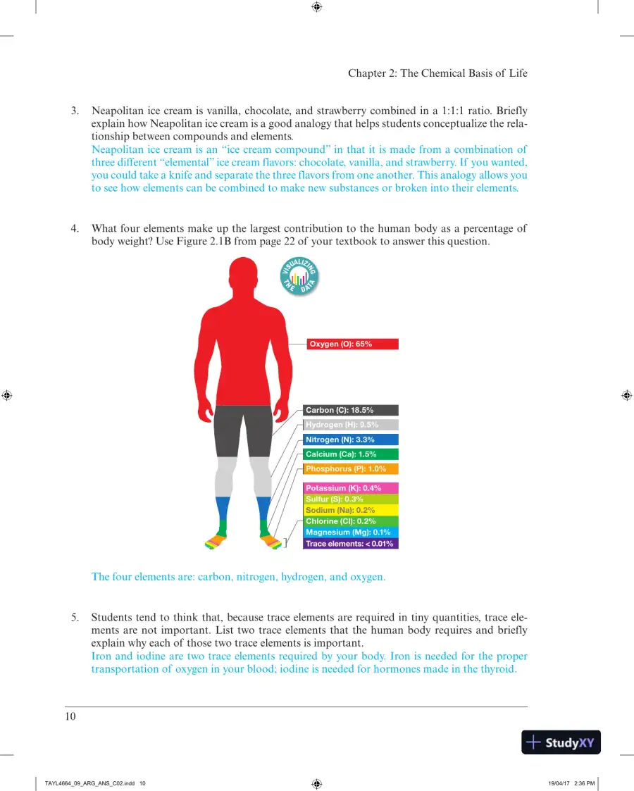 Solution Manual for Campbell Biology: Concepts & Connections, 9th Edition, page 13