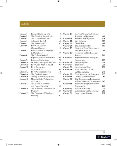 Solution Manual for Campbell Biology: Concepts & Connections, 9th Edition - Page 3 preview image