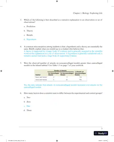 Solution Manual for Campbell Biology: Concepts & Connections, 9th Edition - Page 6 preview image