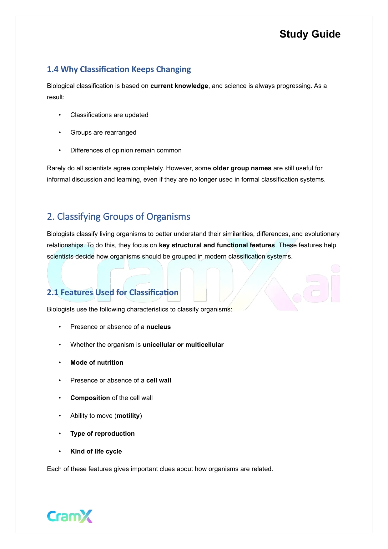 Plant Biology - Systematics - Page 3 preview image