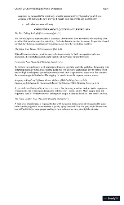 Solution Manual for Human Relations: Interpersonal, Job-Oriented Skills, Fourth Canadian Edition - Page 14 preview image