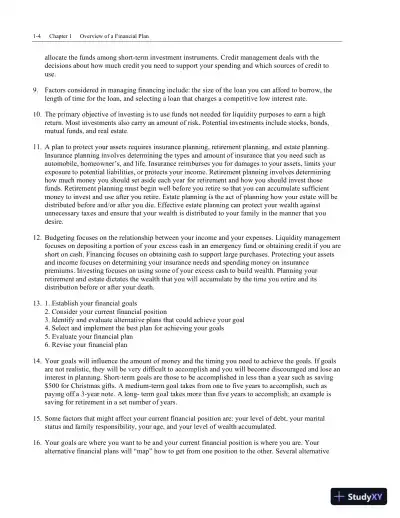 Personal Finance, Second Canadian Edition Solution Manual - Page 11 preview image