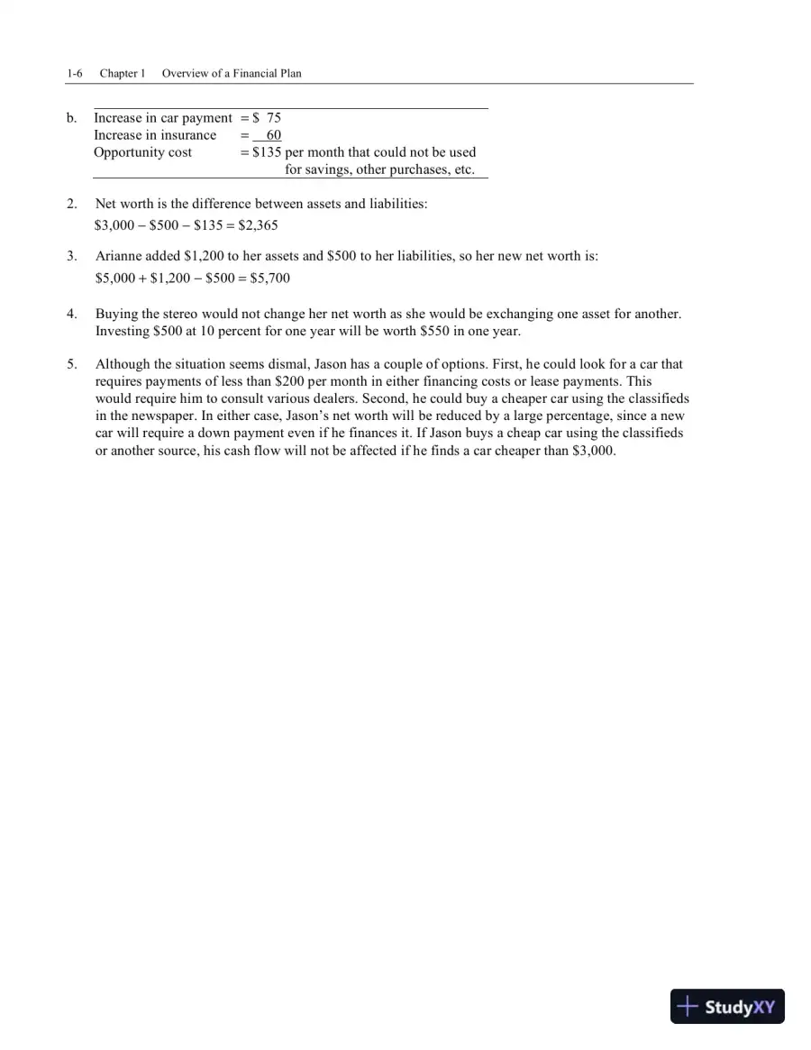 Personal Finance, Second Canadian Edition Solution Manual, page 13