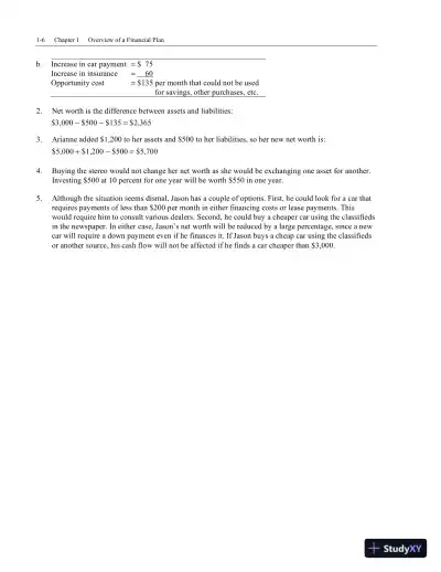 Personal Finance, Second Canadian Edition Solution Manual - Page 13 preview image