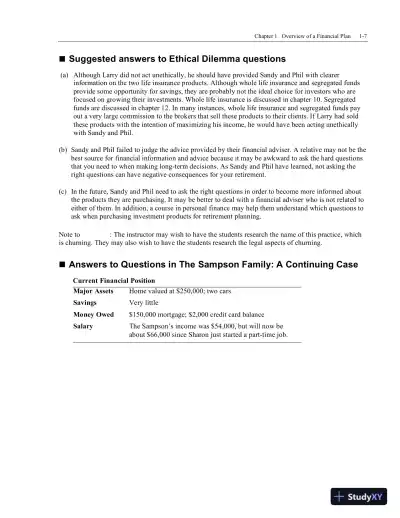 Personal Finance, Second Canadian Edition Solution Manual - Page 14 preview image