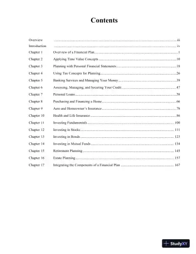Personal Finance, Second Canadian Edition Solution Manual - Page 3 preview image