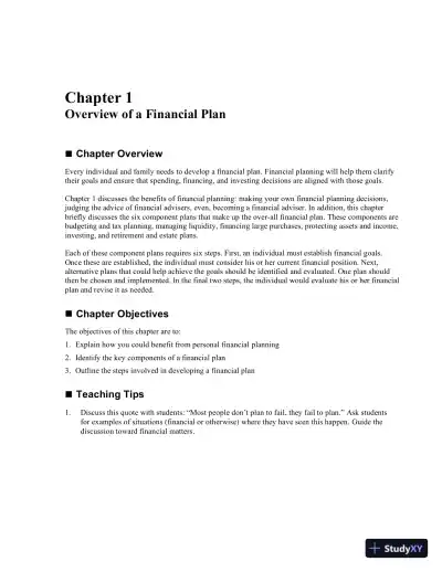 Personal Finance, Second Canadian Edition Solution Manual - Page 8 preview image