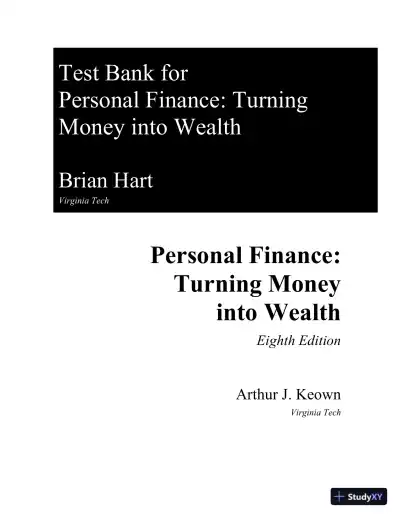 Test Bank for Personal Finance, 8th Edition - Page 1 preview image