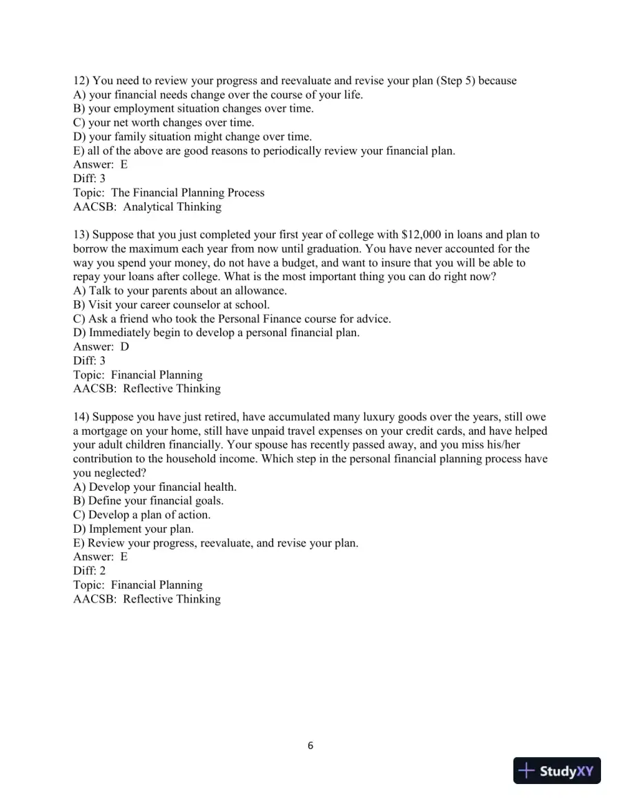 Test Bank for Personal Finance, 8th Edition, page 8