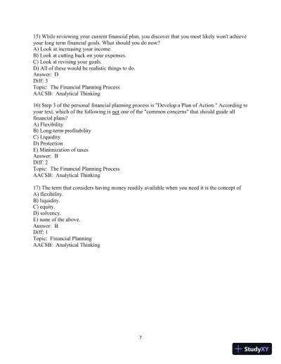 Test Bank for Personal Finance, 8th Edition - Page 9 preview image