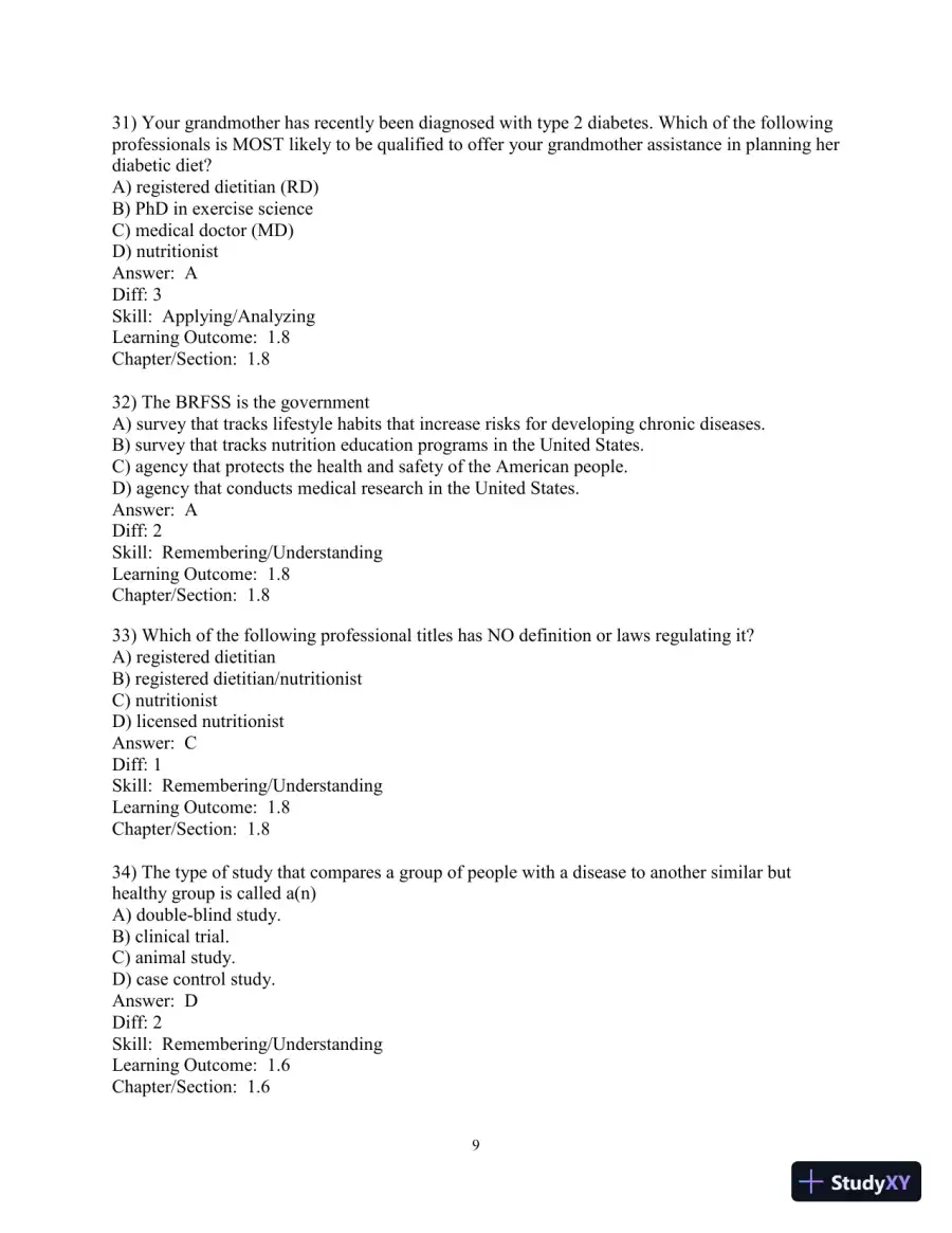 Test Bank for Nutrition: An Applied Approach, 5th Edition, page 10