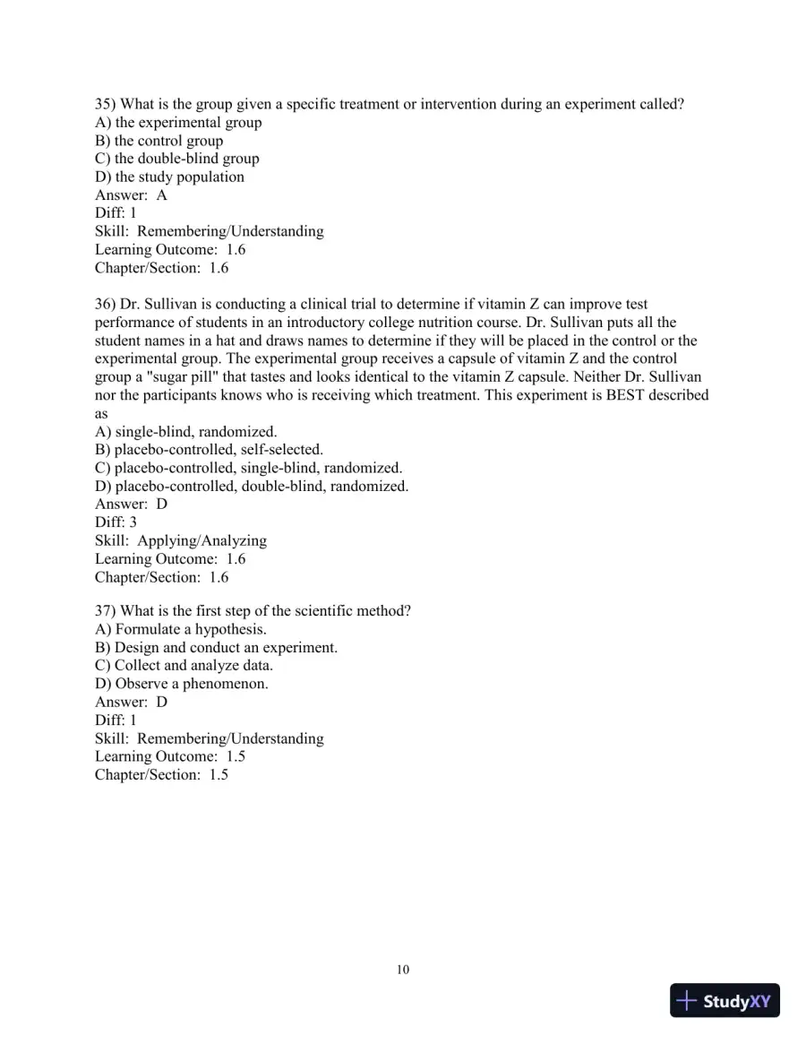 Test Bank for Nutrition: An Applied Approach, 5th Edition, page 11