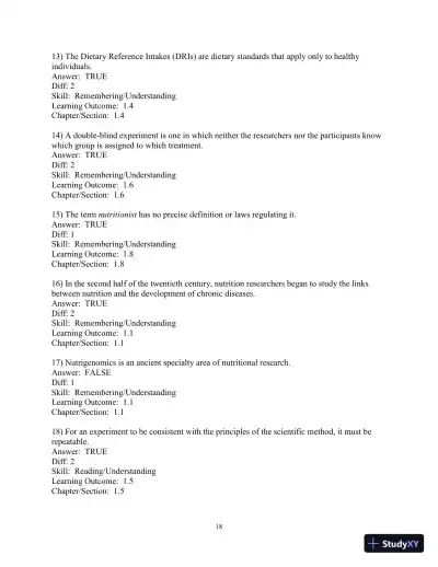 Test Bank for Nutrition: An Applied Approach, 5th Edition - Page 19 preview image