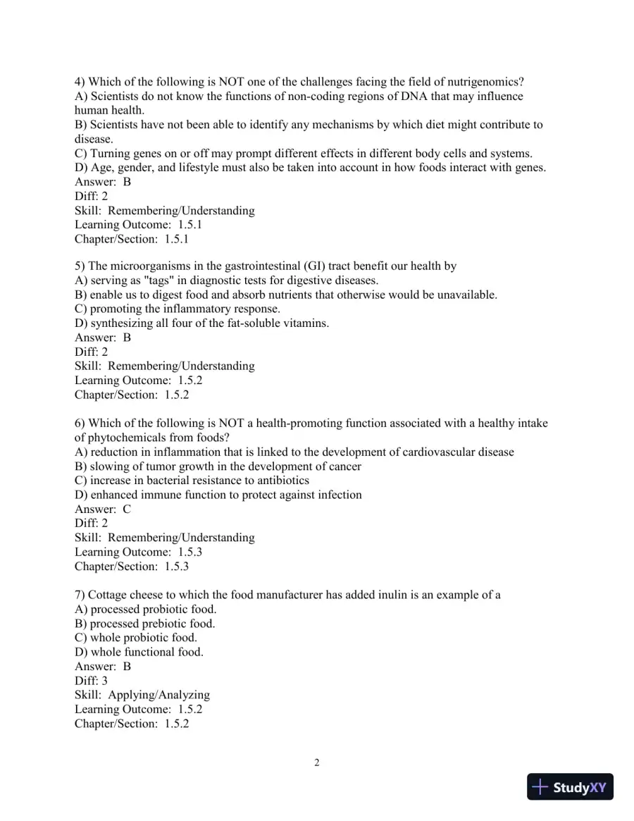 Test Bank for Nutrition: An Applied Approach, 5th Edition, page 24