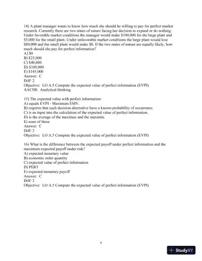 Test Bank for Operations Management: Sustainability and Supply Chain Management, 13th Edition - Page 10 preview image