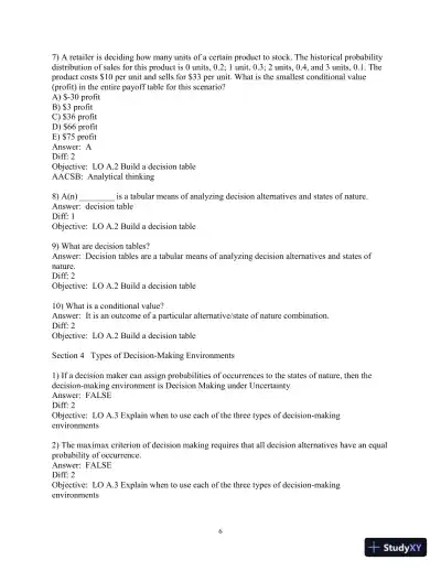 Test Bank for Operations Management: Sustainability and Supply Chain Management, 13th Edition - Page 7 preview image