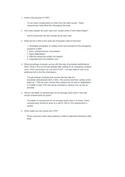 CPR Webquest - Page 1 preview image