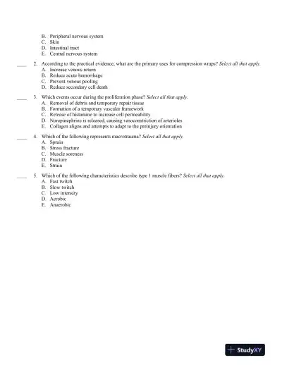 Therapeutic Modalities 4th Edition Test Bank - Page 4 preview image
