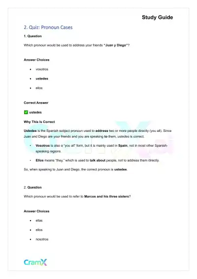 Spanish I - Replacing Nouns with Pronouns - Page 3 preview image