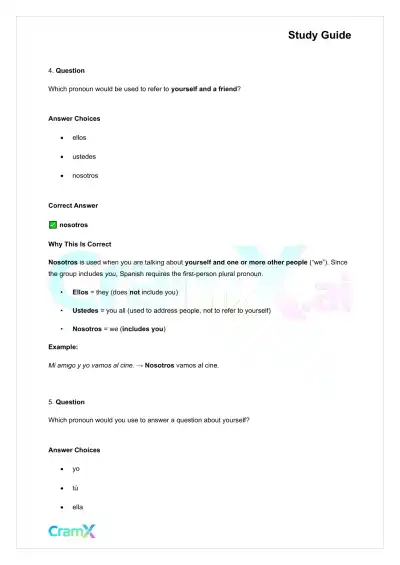 Spanish I - Replacing Nouns with Pronouns - Page 5 preview image