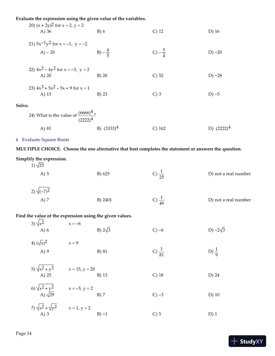 Test Bank for College Algebra Enhanced with Graphing Utilities , 7th Edition, page 16