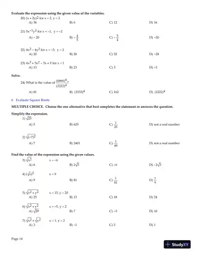 Test Bank for College Algebra Enhanced with Graphing Utilities , 7th Edition - Page 16 preview image