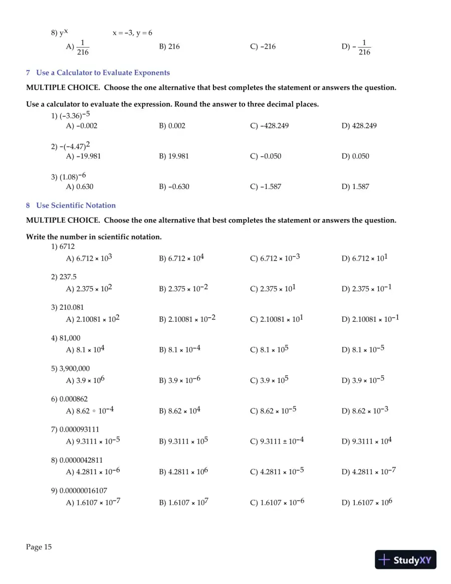 Test Bank for College Algebra Enhanced with Graphing Utilities , 7th Edition, page 17