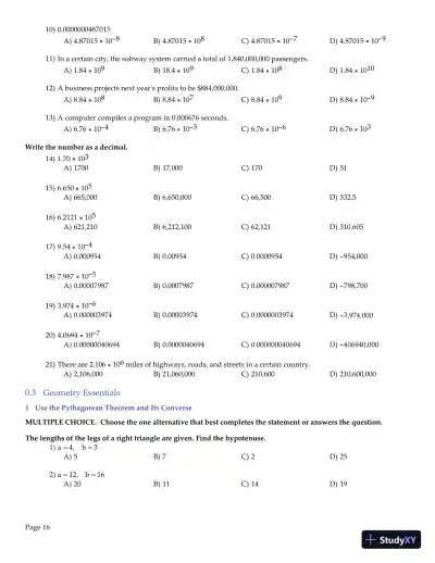 Test Bank for College Algebra Enhanced with Graphing Utilities , 7th Edition - Page 18 preview image