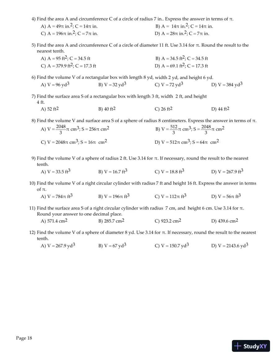 Test Bank for College Algebra Enhanced with Graphing Utilities , 7th Edition, page 20