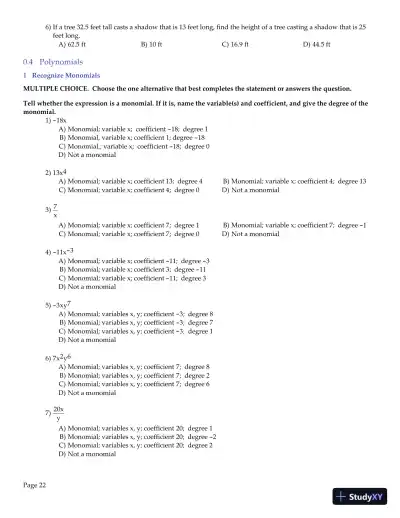 Test Bank for College Algebra Enhanced with Graphing Utilities , 7th Edition - Page 24 preview image