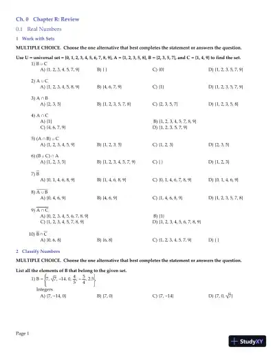 Test Bank for College Algebra Enhanced with Graphing Utilities , 7th Edition - Page 3 preview image