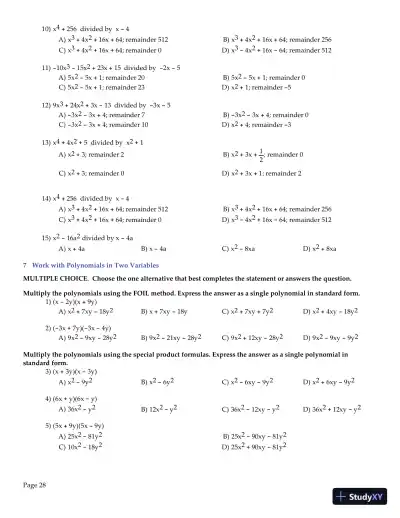 Test Bank for College Algebra Enhanced with Graphing Utilities , 7th Edition - Page 30 preview image