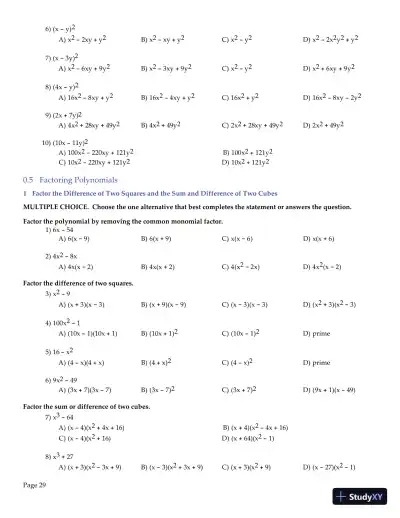 Test Bank for College Algebra Enhanced with Graphing Utilities , 7th Edition - Page 31 preview image