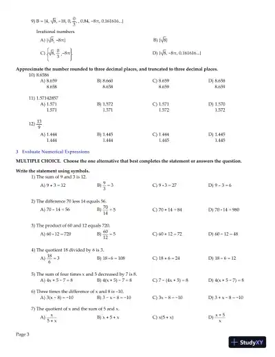 Test Bank for College Algebra Enhanced with Graphing Utilities , 7th Edition - Page 5 preview image