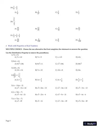 Test Bank for College Algebra Enhanced with Graphing Utilities , 7th Edition - Page 7 preview image