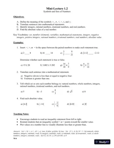Solution Manual for Introductory Algebra, 6th Edition - Page 5 preview image