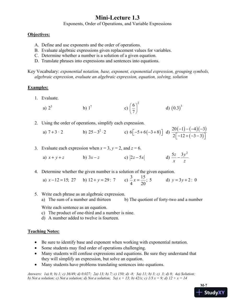 Solution Manual for Introductory Algebra, 6th Edition, page 6