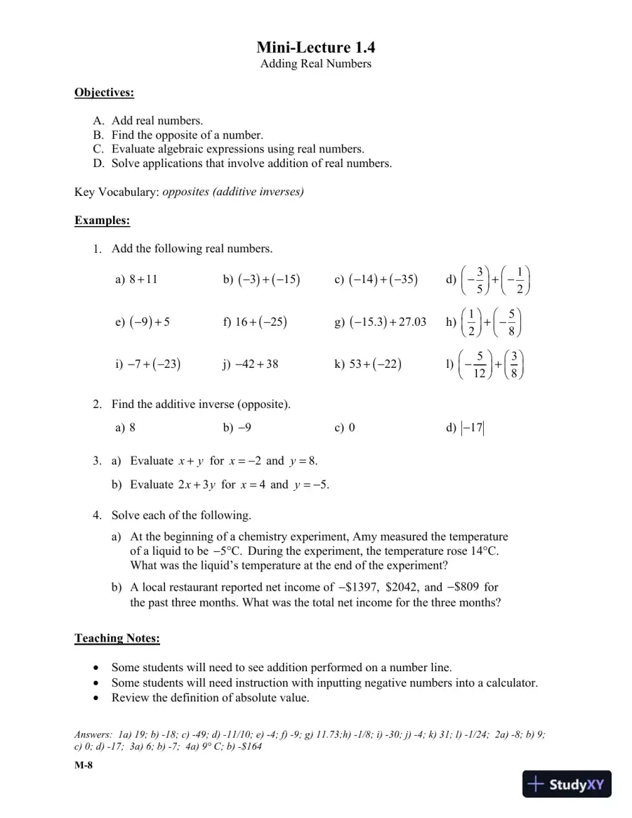 Solution Manual for Introductory Algebra, 6th Edition, page 7