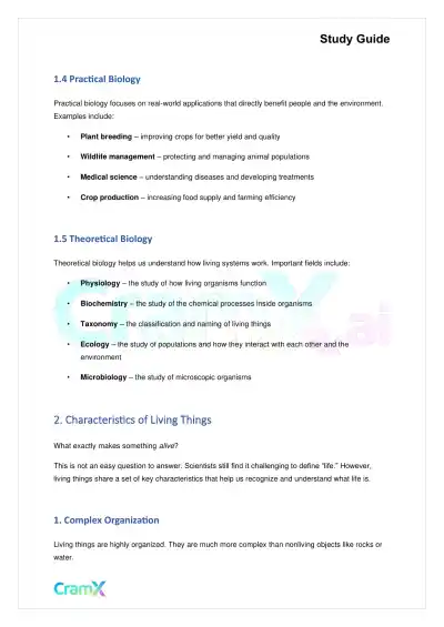 Biology - The Science of Biology - Page 2 preview image