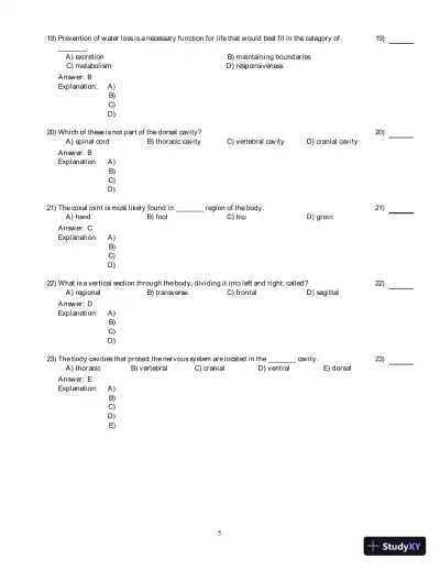 Anatomy and Physiology 6th Edition Test Bank - Page 6 preview image