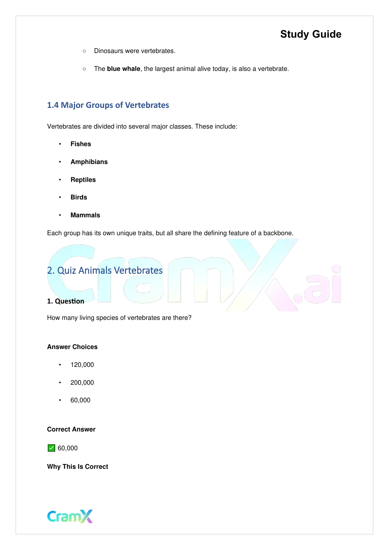 Biology - Animals Vertebrates - Page 2 preview image