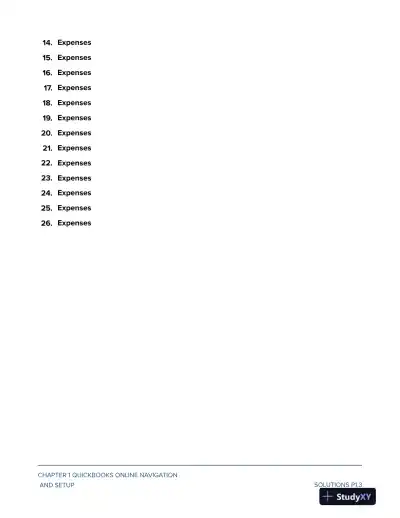 Solution Manual For Computer Accounting with QuickBooks Online, 2nd Edition - Page 11 preview image