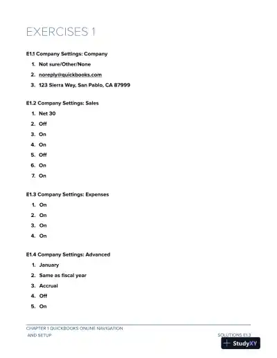 Solution Manual For Computer Accounting with QuickBooks Online, 2nd Edition - Page 4 preview image