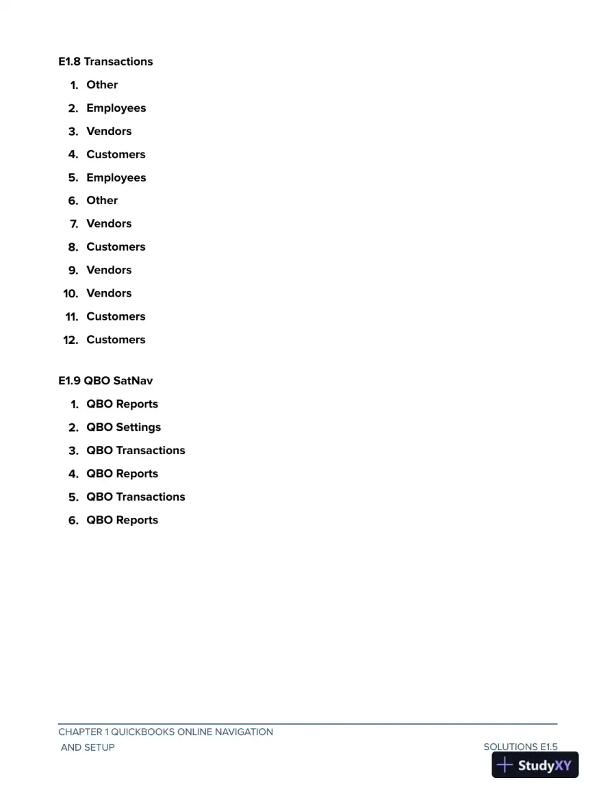 Solution Manual For Computer Accounting with QuickBooks Online, 2nd Edition, page 6