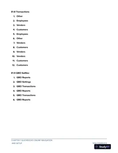 Solution Manual For Computer Accounting with QuickBooks Online, 2nd Edition - Page 6 preview image