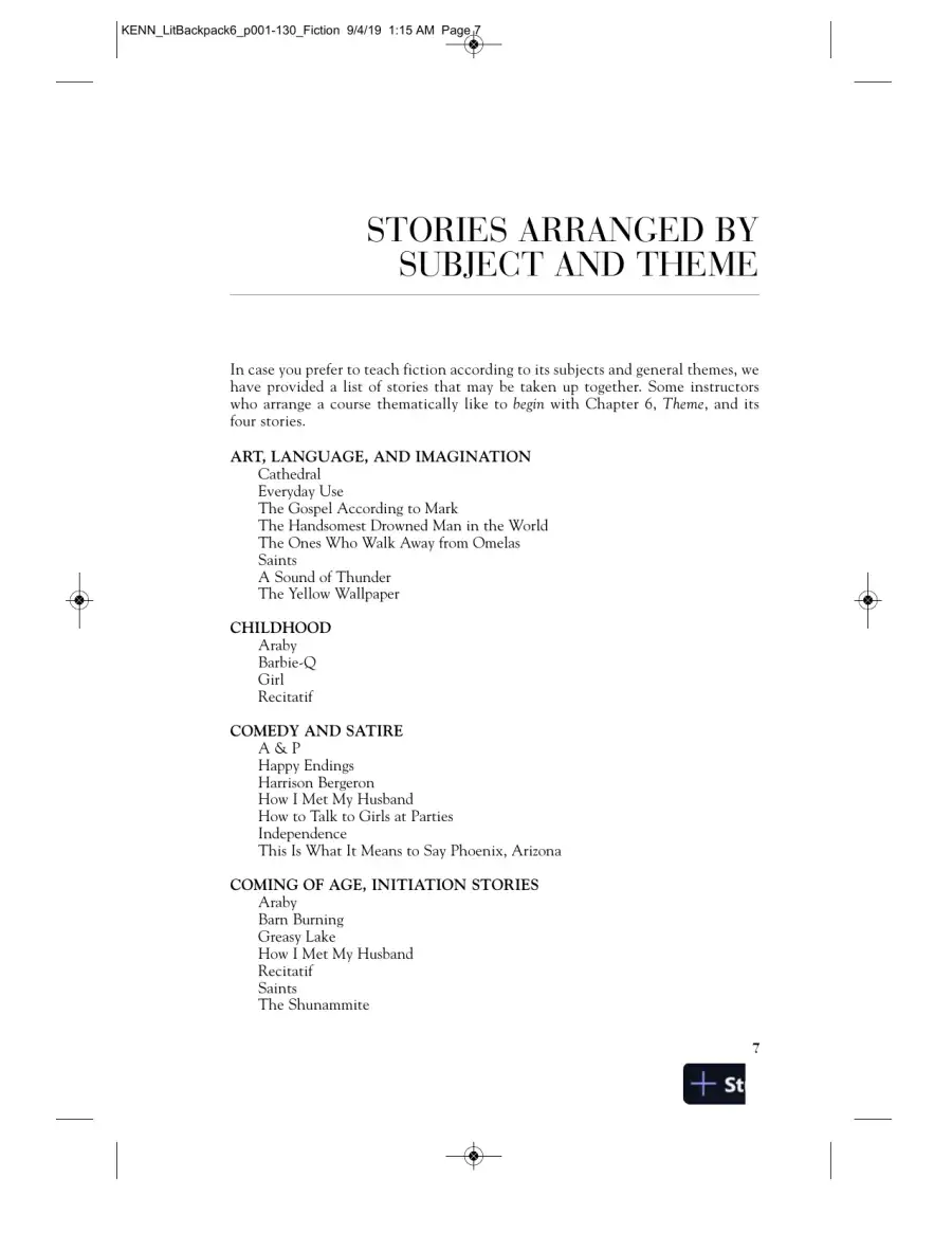 Backpack Literature: An Introduction to Fiction, Poetry, Drama, and Writing, 6th Edition Solution Manual, page 11