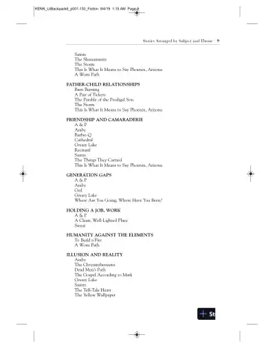 Backpack Literature: An Introduction to Fiction, Poetry, Drama, and Writing, 6th Edition Solution Manual - Page 13 preview image