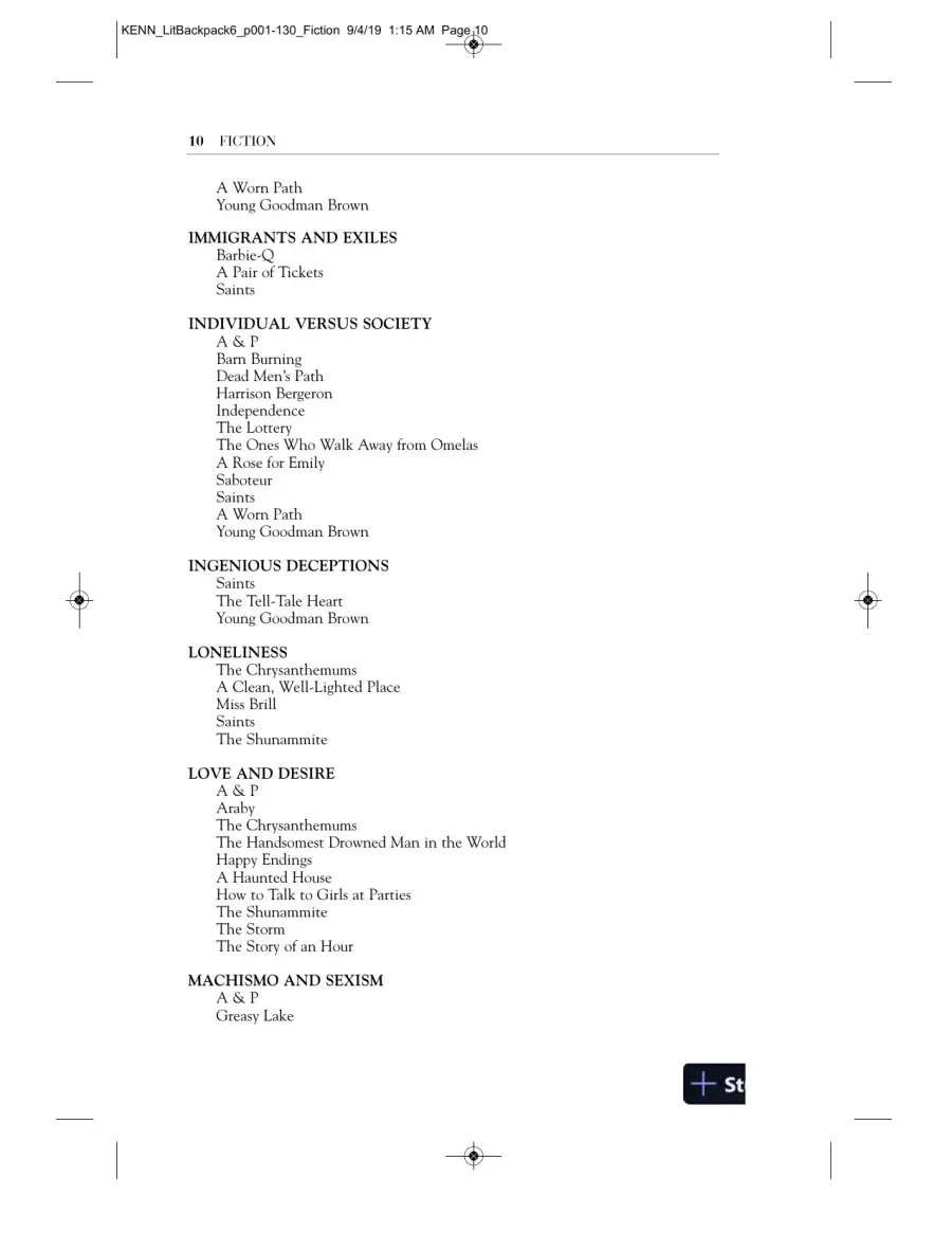 Backpack Literature: An Introduction to Fiction, Poetry, Drama, and Writing, 6th Edition Solution Manual, page 14