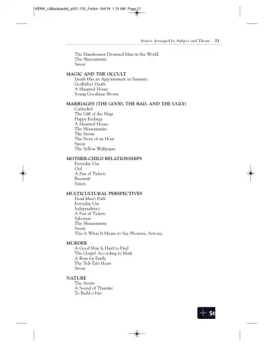 Backpack Literature: An Introduction to Fiction, Poetry, Drama, and Writing, 6th Edition Solution Manual - Page 15 preview image