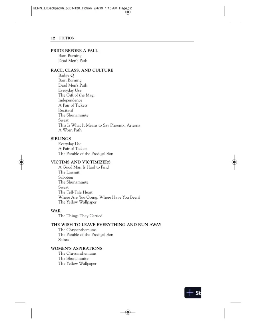 Backpack Literature: An Introduction to Fiction, Poetry, Drama, and Writing, 6th Edition Solution Manual, page 16